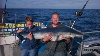 Shark Fishing aboard Pisces West Wales Pembrokeshire Fishing Charter [upl. by Uno851]