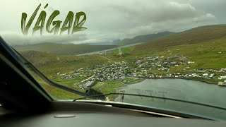 Pilots POV  Faroe Islands  Vágar Airport  Realtime Approach LOC Rwy 12 with ATC [upl. by Brittain]