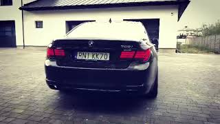 Bmw F01 750i straight pipe exhaust [upl. by Tnilc]