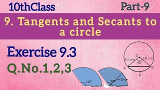 10thClassTangents and Secants to a circle Exercise 93QNo123 [upl. by Tymon]