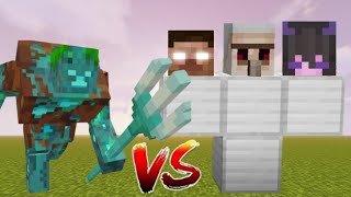 Mutant drowned vs all golems battle Minecraft [upl. by Opalina]