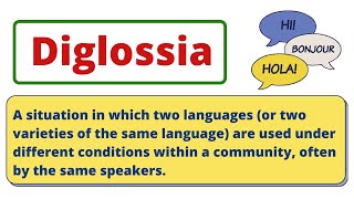 Diglossia in Sociolinguistics  What is Diglossia in Sociolinguistics  Diglossia definition [upl. by Acebber]