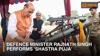 Defence Minister Rajnath Singh performs Shastra Puja on occasion of Vijaydashami [upl. by Senior]