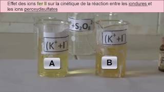 Effet du fer II sur la réaction des ions iodures avec les ions peroxydisulfates [upl. by Anirdna]