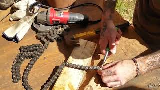 Pt28 How to Chain install and cutting on hardtail without the chain breaking tool [upl. by Nekcarb]