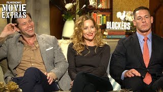 BLOCKERS 2018 Leslie Mann John Cena and Ike Barinholtz talk about the movie [upl. by Adnoyek435]