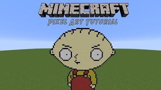 Minecraft Pixel Art Tutorial Stewie Griffin V20 Full body [upl. by Bertrando621]