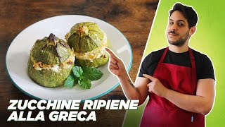 ZUCCHINE RIPIENE ALLA GRECA  piatto unico vegetariano [upl. by Collin543]