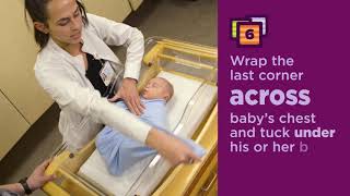 How to Swaddle a Baby Step by Step  UPMC MageeWomens Hospital [upl. by Kurys]