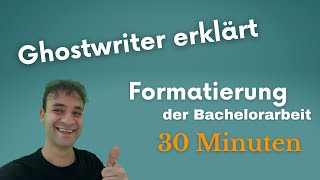 Formatierung der Bachelorarbeit in 30 Minuten komplettes Tutorial [upl. by Ondrej486]