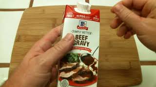 McCormick Simple Better Gluten Free Beef Gravy Review [upl. by Eiuqnimod]