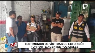 ¡Exclusivo Policías extorsionaban a comerciantes en SJL una de las víctimas pagó hasta S 10 mil [upl. by Bart]