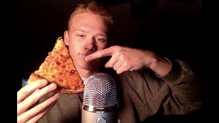 ASMR Eating Sounds and Ramble Pizza Wings Mountain Dew [upl. by Zetram]