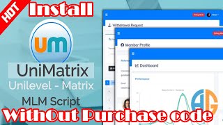 UniMatrix Membership  MLM Script  Unimatrix  No need Purchase code [upl. by Ebony]