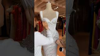 Draping wedding dress dress fashion draping eveninggown weddingdress drapping [upl. by Eiloj]