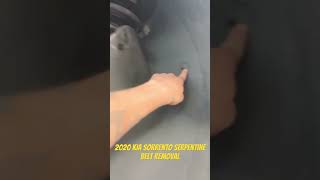 Kia Sorrento serpentine belt removal the easy way ￼ [upl. by Lyret]