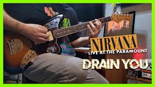 Nirvana  Drain You Live At The Paramount Seattle  1991  Guitar Cover [upl. by Anirtek]