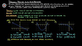 11 Domain Range and End Behavior [upl. by Ardien]