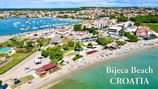 Bijeca Beach Croatia  drone view 4K [upl. by Coy265]