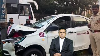 Ek Beqabu Car Ne Poll Ko Maari Takkar Uske Baad Driver Mauqe Se Faraar  Banjara Hills PS  SACHNEWS [upl. by Haibot850]