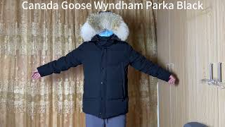 Canada Goose Wydham Parka Black Color Black Badge Try on Review from Supkicks [upl. by Ysnap]