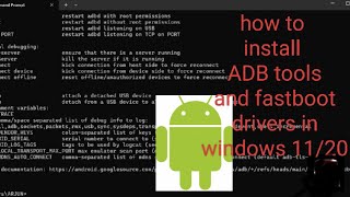 How To Download And Install ADB Tools And Fastboot Drivers ON Windows1110 [upl. by Ingvar13]