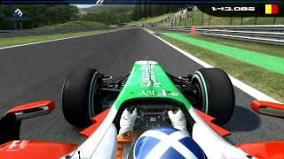 Codemasters F1 2010 Spa Hotlap 143086 DRY [upl. by Sirama712]