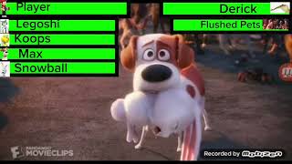 Player amp Team Legoshi VS Derick amp Flushed Pets with Healthbars [upl. by Anole]