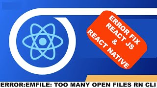 Error EMFILE too many open files watch Starting Metro Bundler  thrower React JS  React Native [upl. by Nnyllatsyrc]