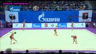 Bulgaria 3 ribbon  2 balls Final  GP Moscow 2014 [upl. by Llenrep494]