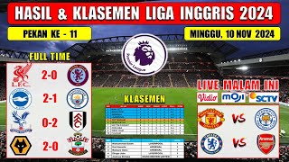 Hasil Liga Inggris Tadi Malam  LIVERPOOL vs ASTON VILLA  BRIGHTON vs MAN CITY  EPL 2024 Pekan 11 [upl. by Arlene]