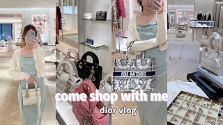 come shop with me at DIOR 🤍  lady dior bag 🎀 dior shopping [upl. by Aicineohp]