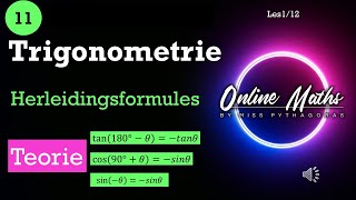 Graad 11 Trigonometrie Identiteite L1 VERDUIDELIKING Herleidingsformules kofunksies negatiewe hoek [upl. by Millburn]