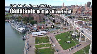 Canalside Buffalo Waterfront  BuffaloNY  Relaxing Drone Video  DJI Air 2s [upl. by Walford]