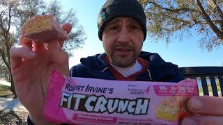 Protein Bar Review Robert Irvines Fit Crunch Strawberry Strudel [upl. by Ssecnirp]