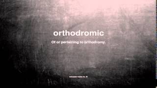 What does orthodromic mean [upl. by Alinna]