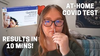 How to Take a QuickVue At Home COVID19 Antigen Test  Over the Counter Rapid Results  Nasal Swab [upl. by Janus134]