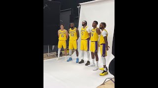 LEBRON AD BRONNY amp LAKERS PRESEASON MEDIA DAY PHOTOSHOOT [upl. by Coumas]