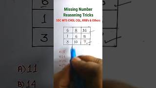 Missing number 2024  SSC GD 202324  Reasoning Practice Set  short trick For SSC GD Reasoning [upl. by Tonjes827]