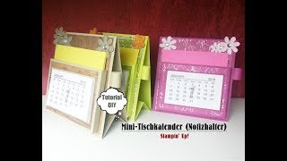 MiniTischkalender  Notizhalter  Stampin Up  Tutorial  DIY [upl. by Gautea]