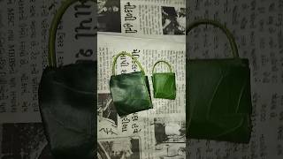 How to make a BAG with mango leafDIYcraftworkofmangoleafcraft homedecor artandcraft shortvideo [upl. by Hairym]