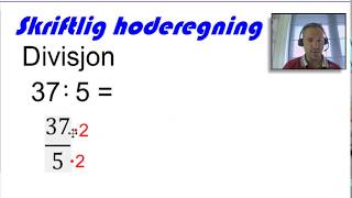 Skriftlig hoderegning divisjon [upl. by Ekalb]