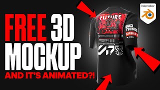 FREE 3D Tshirt Mockup  Blender3D Tutorial [upl. by Ettenaj]