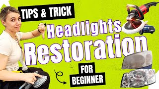 How to restorepolish headlights DIY tutorial [upl. by Brigg]