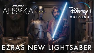 Ezra Creates A New Lightsaber amp Learns About Kanan  Ahsoka Episode 8  Disney [upl. by Lleuqar]