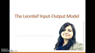 Leontief InputOutput Model  Part 5a [upl. by Doss]