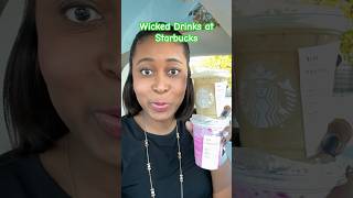 Trying the WICKED Drinks at Starbucks  Elphaba’s Cold Brew and Glinda’s Pink Potion starbucks [upl. by Ynnavoj341]