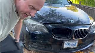 BMW 2012 F01 750i XDrive Stuck Hood Solution [upl. by Couhp741]