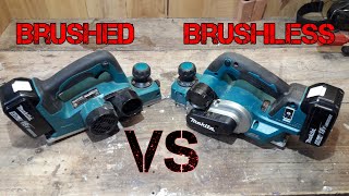 18v Makita Brushless Planer VS Makita Brushed Planer DKP181 \ XPK02 Review [upl. by Arutek]