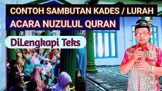 Contoh sambutan kepala desa  Lurah acara nuzulul quran [upl. by Vivyan]